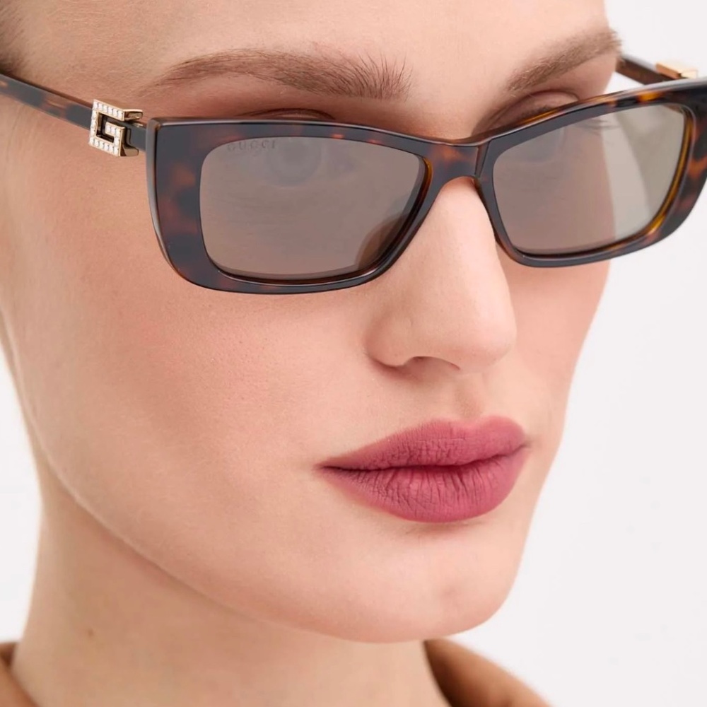 NEW GUCCI SQUARE HAVANA WOMEN SUNGLASSES GUCCI GG1681S 004 EYEWEAR